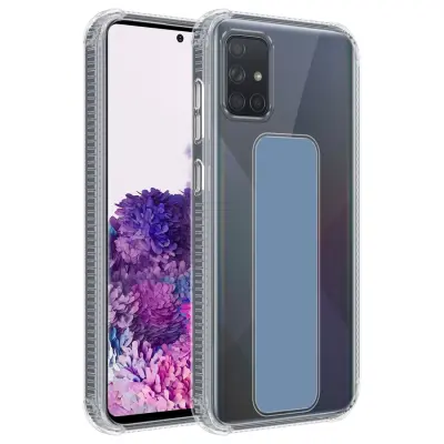 CADORABO Ohišje, združljiv s Samsungom v svetlo modri barvi - zaščitni pokrov, narejen iz fleksibilnega silikona TPU z držalo in funkcijo stojala