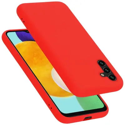 CADORABO Ohišje, združljiv s Samsungom v tekoči rdeči barvi - zaščitni pokrov iz fleksibilnega silikona TPU