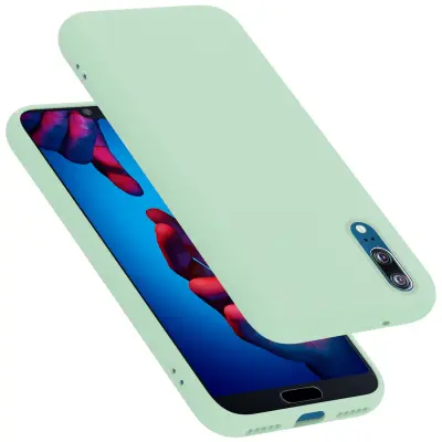 CADORABO Ohišje, združljiv s Huawei v tekoči svetlo zeleni barvi - zaščitni pokrov iz fleksibilnega silikona TPU