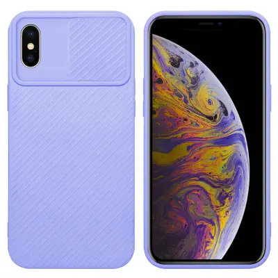 CADORABO Ohišje, združljiv z Apple v Bonbon Purple - Zaščitni pokrov iz fleksibilnega silikona TPU in z zaščito pred kamero