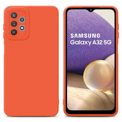 CADORABO Ohišje, združljiv s Samsungom v tekočini Orange - Zaščitni pokrov iz fleksibilnega silikona TPU
