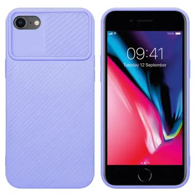 CADORABO Ohišje, združljiv z Apple v Bonbon Purple - Zaščitni pokrov iz fleksibilnega silikona TPU in z zaščito pred kamero