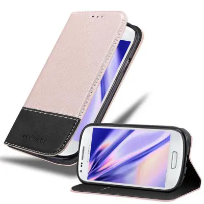 Cadorabo Case, združljiv s Samsungom v rose Gold Black - zaščitni pokrov z magnetnim zapiranjem, stoječo funkcijo in režo za kartico