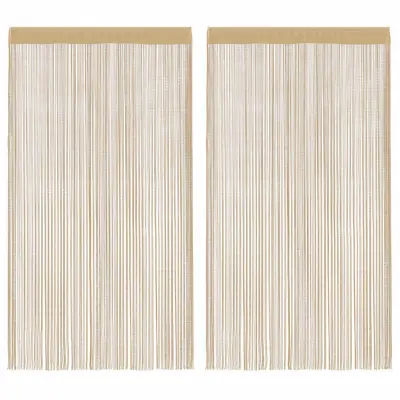vidaXL Zavese iz nitk 2 kosa 140x250 cm bež barve