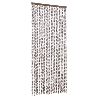 vidaXL Zavesa proti mrčesu taupe in bela 90x220 cm šenilja