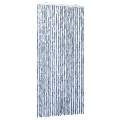 vidaXL Zavesa proti mrčesu iz šenilje 100x220 cm srebrna