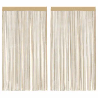 vidaXL Zavese iz nitk 2 kosa 100x250 cm bež barve