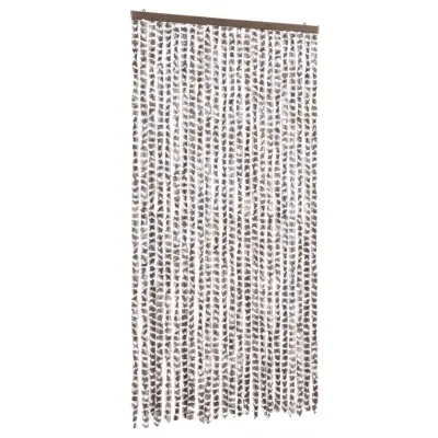 vidaXL Zavesa proti mrčesu taupe in bela 100x220 cm šenilja