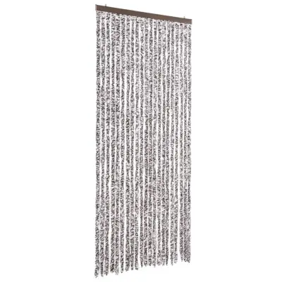 vidaXL Zavesa proti mrčesu iz šenilje 90x220 cm rjava in bež
