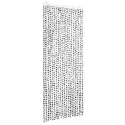 vidaXL Zavesa proti mrčesu svetlo in temno siva 90x220 cm šenilja
