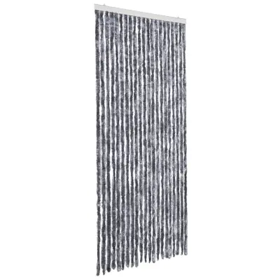 vidaXL Zavesa proti mrčesu iz šenilje 90x220 cm srebrna
