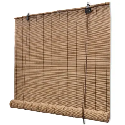 vidaXL Rolo senčilo iz bambusa 150x160 cm rjave barve