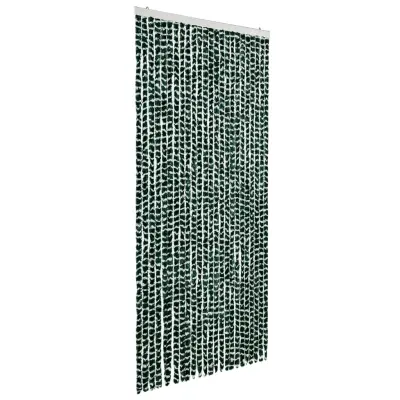 vidaXL Zavesa proti mrčesu zelena in bela 100x220 cm šenilja