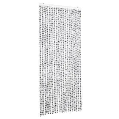 vidaXL Zavesa proti mrčesu svetlo in temno siva 56x185 cm šenilja