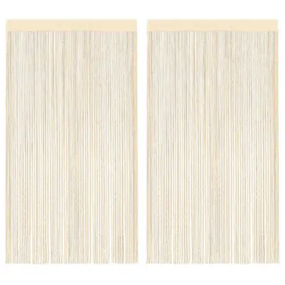 vidaXL Zavese iz nitk 2 kosa 100x250 cm kremne barve