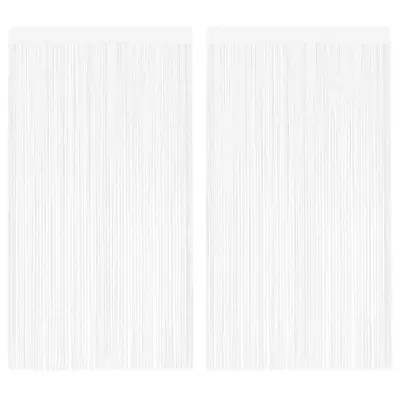 vidaXL Zavese iz nitk 2 kosa 100x250 cm bele barve