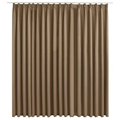 vidaXL Zatemnitvena zavesa z obešali taupe 290x245 cm
