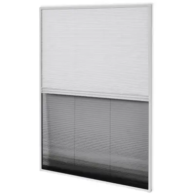 vidaXL Plise komarnik za okna aluminij 80x120 cm s senčilom