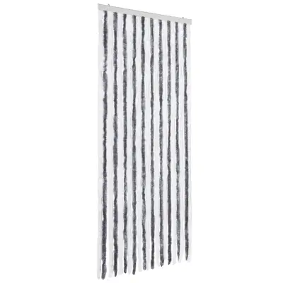 vidaXL Zavesa proti mrčesu siva in bela 90x200 cm šenilja