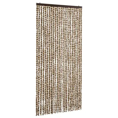 vidaXL Zavesa proti mrčesu bež in rjava 100x220 cm šenilja