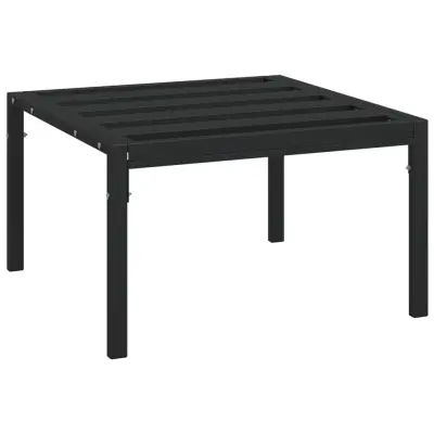 vidaXL Vrtna klubska mizica črna 60x60x35 cm jeklo