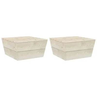 vidaXL Vrtne mize 2 kosa 60x60x30 cm impregnirana smrekovina
