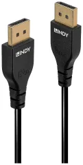 LINDY 36460 DisplayPort AV priključni kabel [1x moški konektor DisplayPort - 1x moški konektor DisplayPort] 0.5 m črna