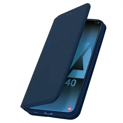 Ovitek folija Držalo za kartice in stojalo za video - polnocno modra str. Samsung Galaxy A40