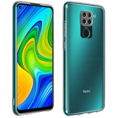 Xiaomi Redmi Note 9 360° Protection Pack: ovitek iz kaljenega stekla iz silikonskega gela - prozoren