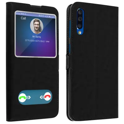 Dvojna zašcitna torbica z ucinkom teksture - crna str. Samsung Galaxy A50