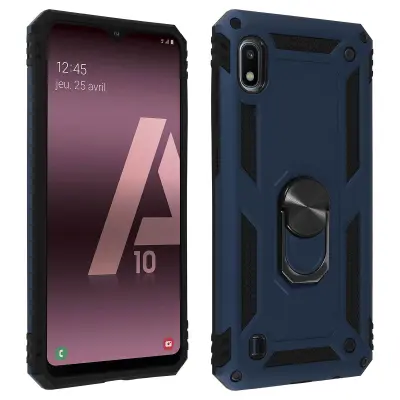 Etui, odporen na udarce, s kovinskim držalom za obrocke - polnocno modra str. Samsung Galaxy A10