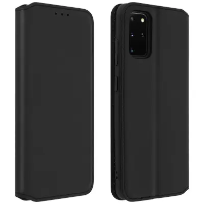 Etui za Galaxy S20 Plus, držalo za kartice in stojalo za video - crna