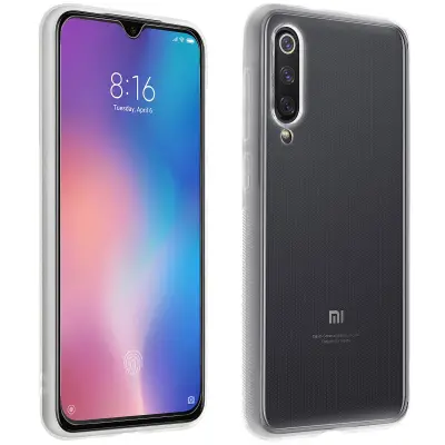 360° zašcitni paket: Silikonsko ohišje, film iz kaljenega stekla v gelu - prozoren str. Xiaomi Mi 9 SE