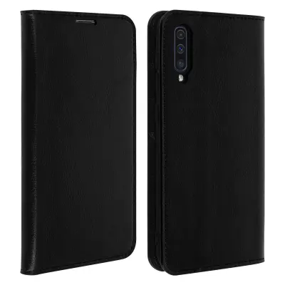 Folio torbica denarnica s stojalom za video iz pravega usnja - crna str. Samsung Galaxy A50