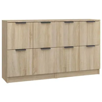 vidaXL Komoda 2 kosa sonoma hrast 60x30x70 cm konstruiran les