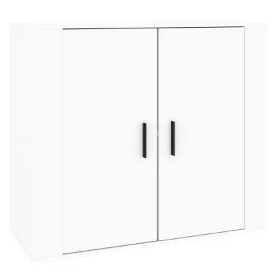 vidaXL Komoda bela 80x33x70 cm inženirski les