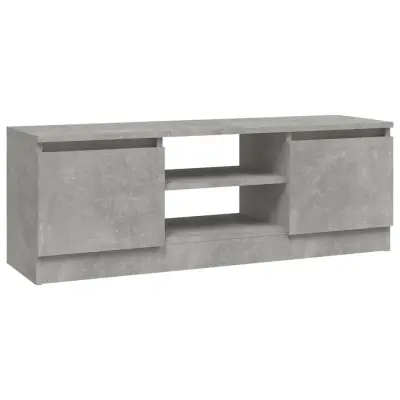 vidaXL TV omarica z vrati betonsko siva 102x30x36 cm