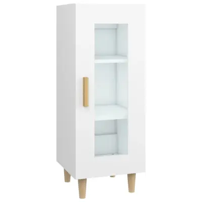vidaXL Komoda bela 34,5x34x90 cm inženirski les