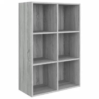 vidaXL Knjižna omara/komoda siva sonoma 66x30x98 cm inženirski les