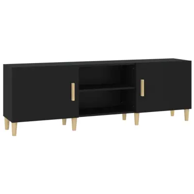 vidaXL TV omarica črna 150x30x50 cm konstruiran les