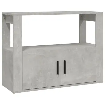 vidaXL Komoda betonsko siva 80x30x60 cm inženirski les