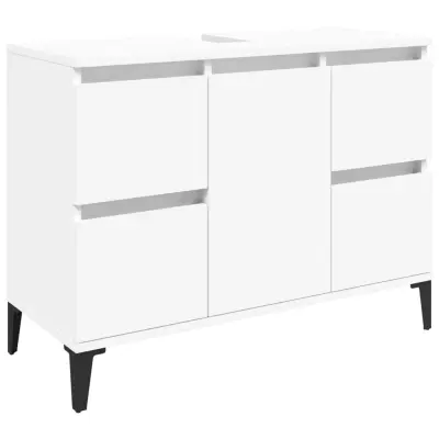 vidaXL Omarica za umivalnik bela 80x33x60 cm inženirski les
