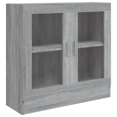 vidaXL Vitrina siva sonoma 82,5x30,5x80 cm inženirski les