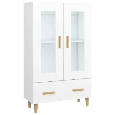 vidaXL Visoka omarica bela 70x31x115 cm inženirski les