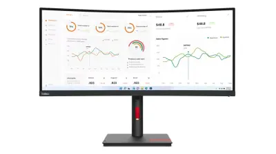 LENOVO ThinkVision T34w-30 34inch VA 21:9 3440x1440 60Hz 3000:1 3M:1 350cd/m2 6ms 1xUSB-C 1xHDMI 2.0 1xDP 1.4 1xRJ45 USB Hub sRGB 3y monitor