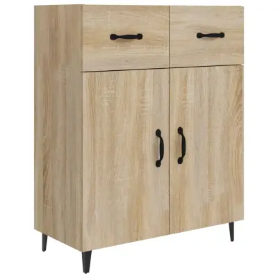 vidaXL Komoda sonoma hrast 69,5x34x90 cm inženirski les
