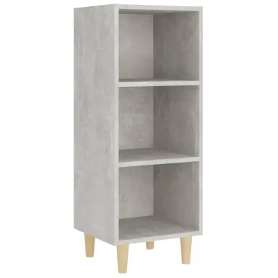 vidaXL Komoda betonsko siva 34,5x32,5x90 cm konstruiran les