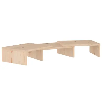 vidaXL Stojalo za zaslon 60x24x10,5 cm trdna borovina