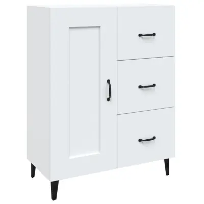 vidaXL Komoda bela 69,5x34x90 cm konstruiran les