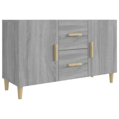 vidaXL Komoda siva sonoma 100x36x60 cm konstruiran les